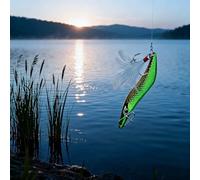 Esca a cucchiaio a forma di S in lega di zinco progettata per un'azione oscillante realistica e un tasso di aggancio migliorato con gancio piumato (10 g colore E)