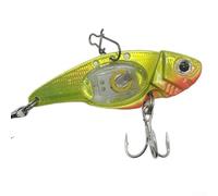 Esca a LED per pesci con luce luminosa subacquea, corpo in metallo, luminosità affidabile e sostenibile, efficace per la pesca d'acqua dolce e salata con bersaglio salmone e pesce persico (B01)