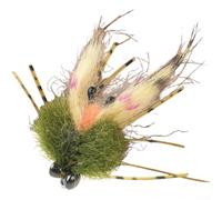 Esca a mosca in acqua salata simile a preda di granchio per pesci ossei, con movimento realistico delle gambe, evidenziazioni fluorescenti, stabilità ponderata e struttura in fibra naturale