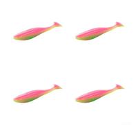 Esca a vite senza fine in plastica ad alta elasticità, 14 cm, con riduzione dell'intoppo (rosa)