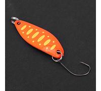 Esca alla Pesca Trota Cucchiai Esche da Pesca Ammortizzatori Esche Artificiali per Pesca alla Trota Pesce Persico(Orange Yellow Dot) da pesca