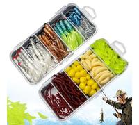 Esca artificiale da pesca, 210 pezzi, esche artificiali, per trote, luccioperca, per acqua salata e acqua dolce