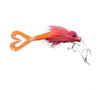 Esca artificiale dura multi snodata, simulazione a forma di topo con coda curva e acciaio per pesca d'acqua dolce, verde, 22 cm, 36 g (rosa)