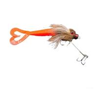 Esca artificiale dura multi snodata simulazione a forma di topo con coda curva e acciaio per pesca d'acqua dolce verde 22 cm 36 g (bianco)