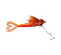 Esca artificiale dura multi snodata, simulazione a forma di topo con design curvo a doppia coda e filo di acciaio, doppio gancio per pesca d'acqua dolce e salata, colore verde, lunghezza 22 cm, peso