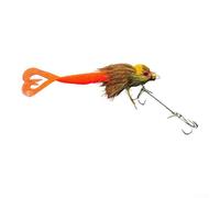 Esca artificiale dura multi snodata, simulazione a forma di topo con design curvo a doppia coda e filo di acciaio, doppio gancio per pesca d'acqua dolce e salata, colore verde, lunghezza 22 cm, peso