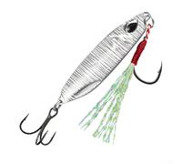 Esca artificiale in acciaio inox progettata specificamente per spigole e trote, con movimento e riflessione della luce per migliorare la velocità di risposta agli attacchi (10 g, argento)