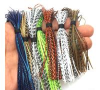 Esca artificiale in filo di gomma a 7 colori con gancio barbuto materiale per la pesca alla trota e spigola kit per la realizzazione di fili in silicone multicolore lunghezza 12,7 cm