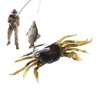 Esca artificiale per granchi - Simulazione di esche di granchio morbide con gancio a punta | Attrezzatura da pesca con un buon design che affonda e anti-inceppamento 'acqua, esche per pesci marini