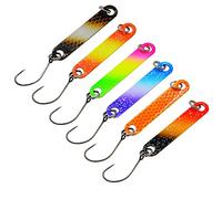 Esca Artificiale per Trota Trout Spoon Set Set di Esche per Trote con Raggi UV Spoons per Pesca alla Trota 2g, 4cm Esca da Pesca Spinning per la Pesca di Trote, Salmerini e Persici (6 Pezzi)
