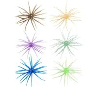 Esca Artificiale Riccio di Mare 6 Pezzi di Jig Artificiale Galleggiante | esca riccio per la pesca alla spigola Per Campeggio, Pesca a Lancio, Fiumi, Laghi, Ruscelli P