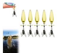 Esca Artificiale Roumant Con Elica in Metallo Per La Pesca, Esca Bionica 3D Ad Alto Tasso Di Cattura Con Coda Rotante Galleggiante, Flash Ad Alta Vibrazione Attracto (A-5pcs)