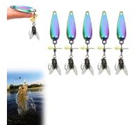 Esca Artificiale Roumant Con Elica in Metallo Per La Pesca, Esca Bionica 3D Ad Alto Tasso Di Cattura Con Coda Rotante Galleggiante, Flash Ad Alta Vibrazione Attracto (C-5pcs)