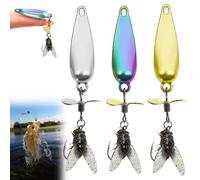 Esca Artificiale Roumant Con Elica in Metallo Per La Pesca, Esca Bionica 3D Ad Alto Tasso Di Cattura Con Coda Rotante Galleggiante, Flash Ad Alta Vibrazione Per Bass E Trota (multicolore,5.5G)