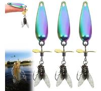 Esca Artificiale Roumant Con Elica in Metallo Per La Pesca, Esca Bionica 3D Ad Alto Tasso Di Cattura Con Coda Rotante Galleggiante, Flash Ad Alta Vibrazione Per Bass E Trota (colorato,5.5G)