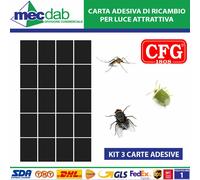 Esca Attrattiva Per Insetti Mosche e Zanzare Lampada Raggi UV Carta Moschicida