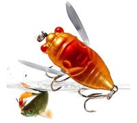 Esca bionica per pesca a mosca - Esca da pesca con cicala | Occhi olografici, esche dure per pesca, esche di cicala, esche da pesca resistenti, esche artificiali