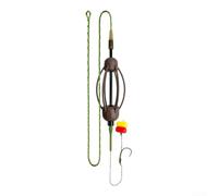 Esca Cage Feeder Line 64 cm pre-legato Setup | Il design della gabbia si apre per l'impatto, efficace rilascio dell'esca, attira più morsi, migliora i tassi di cattura