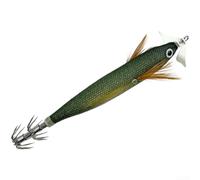 Esca Calamaro 12cm con per perline Sonore Rattle Esca Calamaro | Corpo glow-in-the-dark, luce persistente in profondità, attira predatori notturni, ideale per calamari(green)