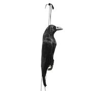Esca corvo per attrarre gli uccelli,Statuetta realistica del corvo a vita reale | Statuetta decorativa per giardino terrazza portico all'aperto Halloween