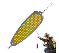 Esca cucchiaio in metallo | Cucchiai da pesca esche dure e,Cucchiai da pesca duri con amo a punta e sangue, esca resistente agli urti per la trota nei fiumi dei laghi