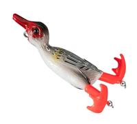 Esca d' per la pesca, esca d' 3D, corpo realistico d' con | Esca galleggiante a forma di anatra con doppia elica per trota pesce persico, Crappie Men, pesca familiare