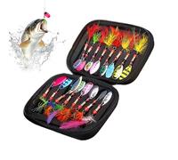 Esca Da | 16 Pezzi Con Lustrini Per Attrarre Walleye - Kit di Artificiali per la - Per In Acqua Salata E Acqua Per Lucioperca Trota Crappie Salmone Pesce Gatto All Aperto