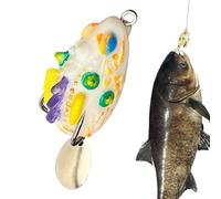 Esca da a forma di rana,Realistica e Morbida per Superficie - Esca morbida per al bass artificiale,per tore di Pesce Gatto Luccio Predatori Outdoor Acqua e Salata