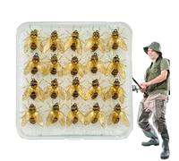 Esca da a mosca | 20 esche artificiali per in acqua e salata, attrezzatura per acqua, acqua salata, lago, fiume, stagno e mare profondo