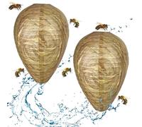 Esca da Appendere Nido di Vespe Finto Finto Nido Artificiale di Vespe Nido di Vespe Impermeabile Lanterna dell'Alveare di Carta di Deterrente dell'Ape Deterrente Efficace Calabroni Ape Nido Falso