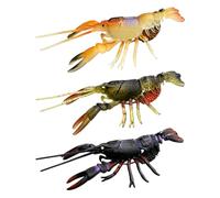 Esca da con gamberi, gamberi a forma di bosco, esche artificiali, 3 pezzi morbide simulate per avventure all'aria aperta in acqua e campeggio
