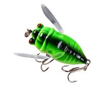 Esca da | Esca realistica per cicale | Occhi olografici 3D esca dura | Angling Tackle ideale per bassi, trote, pesci predatori e attrazione realistica