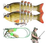 Esca da | Esche Artificiali Natanti Segmentate da 2 Pezzi - Esche con Ami,Per Uomini di Luccio Crappie Salmone Pesce Gatto in Acqua e Salata all'Aperto