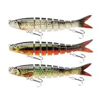 Esca da, esche da, esche da, realistiche, 3D, articolate, multipezzi, per riva, acque profonde, acqua, barche e fiume