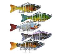 Esca da nuoto robotica, esche da nuoto robotiche, 4x kit Swimbait da realistici segmentati da sé, attrezzatura da realistica multi-articolazione per gli amanti della in air