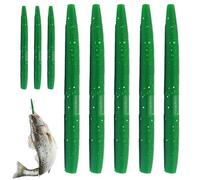 Esca da nuoto simulata, esca morbida per vermi, 8 esche da pesca persico, esche da pesca riutilizzabili, esche da pesca simulate, set per acqua dolce, acqua salata