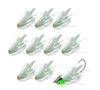 Esca da pesca, 10 esche da pesca in silicone, accessori per pesci per spigola d'acqua di mare, giovani, familiari, amici, attività all'aperto, campeggio, sopravvivenza