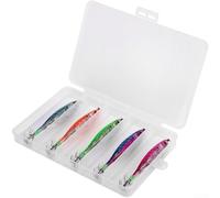 Esca da pesca a calamari con ganci fluorescenti migliorati per uso notturno, design ad affondamento rapido per simulare prede in fuga e innescare attacchi aggressivi (F)