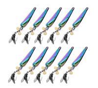 Esca da Pesca a Elica, 10 Pezzi Esche Riflettenti a 360° in Silicone, Esche da Pesce Artificiali Realistico Altamente, per Spigole, Trote, Acqua Salata e Acqua Dolce