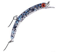 Esca da pesca a forma di pesciolino che affonda per spigola e pesce persico con azione lenta e lunga lancio duro esca in colore nero (5# colore)