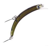 Esca da pesca a forma di pesciolino che affonda, per spigole e pesce persico, esca dura con azione fluttuante lenta, gancio singolo per una presa sicura, esca aerodinamica lunga (6# colore)