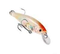 Esca da pesca a forma di pesciolino per spigola, luccio, con profilo sospeso, perline e occhi olografici 3D per supportare strategie di pesca adattive (B)