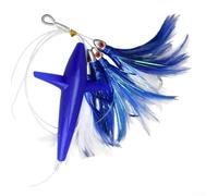 Esca da pesca a forma di piuma, per uccelli marini, 11,9 cm, con peso integrato, ideale per pescare tonno, marlin e altri pesci d'acqua salata (4)