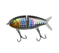 Esca da pesca a lento affondamento, 6 cm, 6,5 g, due snodati con squame realistiche 3D per spigole e trote in fiumi e laghi d'acqua dolce, esca dura multicolore per pesci predatori (4)