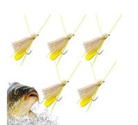Esca da pesca a Mosca, kit esca da pesca | Esche da pesca realistiche esche da pesca locuste 5X, da pesca, fesca, gancio a mosca, attrezzatura da pesca per bar, trota, salmone,