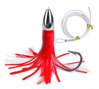 Esca da pesca a traina 5 9 pollici Compreso 6/0 # Gancio per pesca offshore Big Game con per tonno Mahi Marlin pesce spada e simili specie di pesci grandi (A)