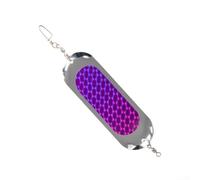 Esca da pesca a traina Dodger Flasher da 11,4 cm, in metallo, con cuscinetto girevole, per pesca al salmone, si illumina al buio, per visione notturna, esca multicolore con paillettes, pronta all'uso