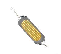Esca da pesca a traina Dodger Flasher da 11,4 cm, in metallo, con cuscinetto girevole, per pesca al salmone, si illumina al buio, per visione notturna, esca multicolore con paillettes, pronta all'uso