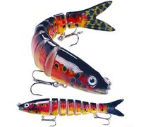 Esca da pesca ad affondamento da 18 g, 13,5 cm, esca da nuoto snodata con azione realistica, pesciolino ad affondamento lento per pesca in acque profonde, esca predatori d'acqua dolce salata (H)