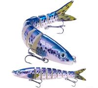 Esca da pesca ad affondamento da 18 g, 13,5 cm, esca da nuoto snodata con azione realistica, pesciolino ad affondamento lento per pesca in acque profonde, esca per predatori d'acqua dolce salata (A)